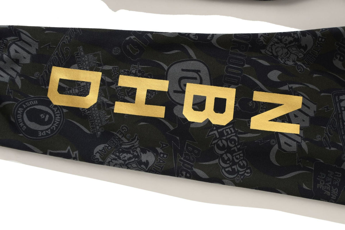 BAPE Gold BAPE Letter Pants