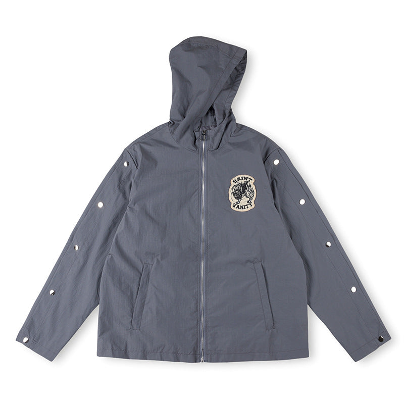 SAINT VANITY Nylon Hooded Track Jacket