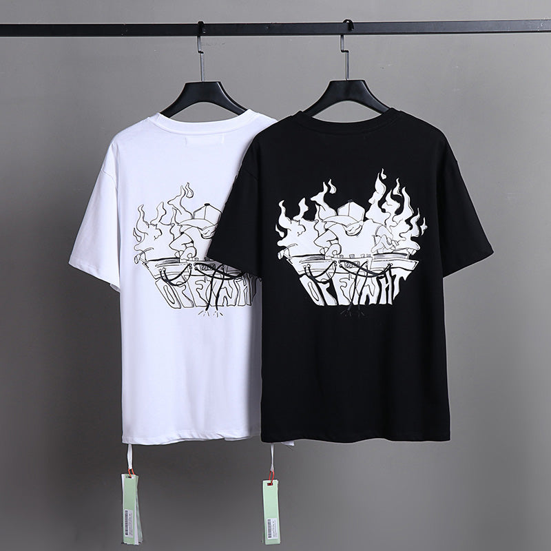 OFF-WHITE DJ Print T-Shirts